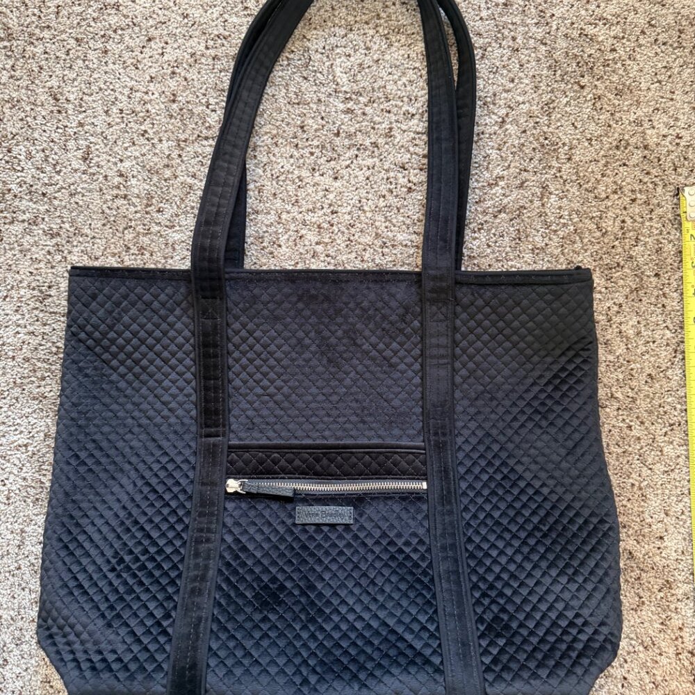 Vera Bradley Iconic Black Quilted Tote